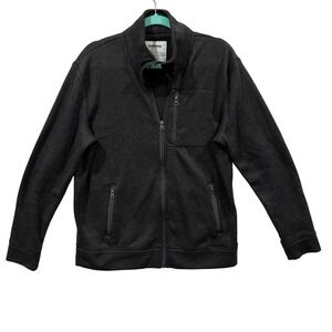 Sonoma Goods For Life Mens Full Zip Fleece Jacket Charcoal Gray Mock Neck‎ Large